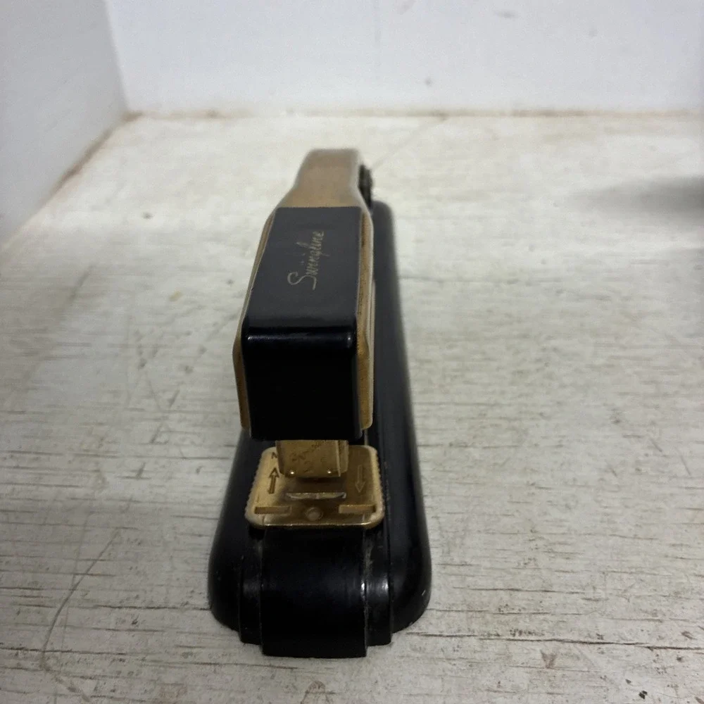 Vtg Rare swingline stapler vintage black and gold Totally Functions